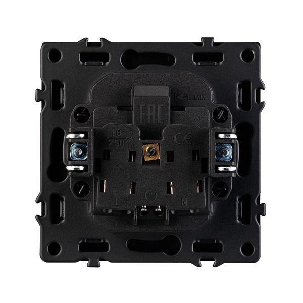 Механизм электрической розетки SCT-NOBE-MEU1-SFPL-GR (230V, 16A) (Arlight, Серый базальт) Lednikoff