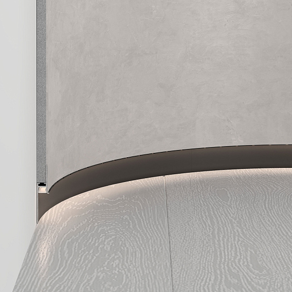 Профиль PLINTUS-FANTOM-BENT-H35-SIDE-2000 BLACK (Arlight, Алюминий) Lednikoff