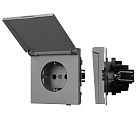 Механизм розетки влагозащищённый SCT-TENDO-MCP-PL-GR (230V, 16A) (Arlight, Графитовый) Lednikoff