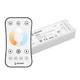 INTELLIGENT ARLIGHT Диммер SMART-SET-PWM-102-72-MIX-SUF White (12-24V, 2x5A, ПДУ RING 10кн, 2.4G) (IARL, Контроллер)