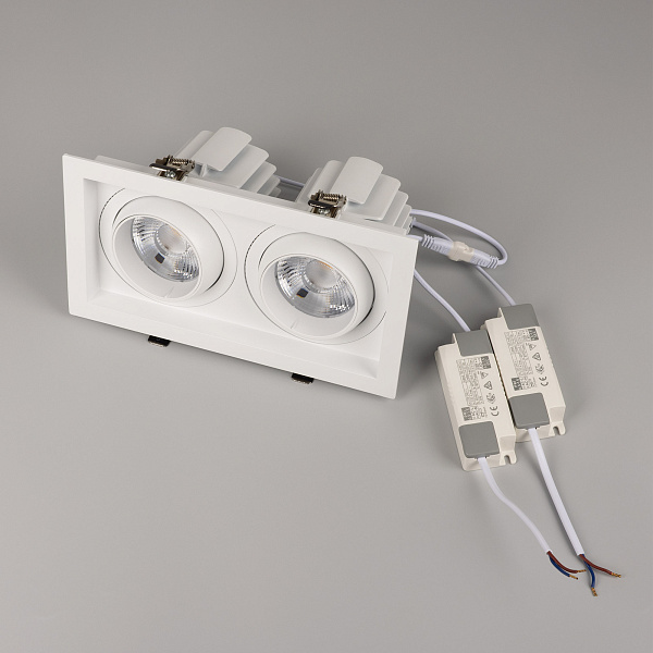 Светильник MS-VORTEX-BUILT-S250x140-2x30W Day4000 (WH-WH, 17 deg, 230V) (Arlight, IP20 Металл, 5 лет) Lednikoff