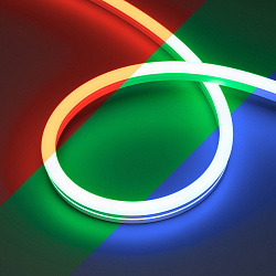 Светодиодная лента герметичная MOONLIGHT-PRO-SIDE-X360-12x24mm 24V RGB (12 W/m, IP68, 10m, wire x2) (Arlight, Вывод прямой, 5 лет)