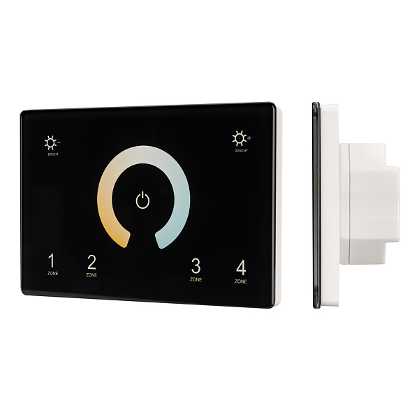 Панель Sens SMART-P81-MIX Black (230V, 4 зоны, 2.4G) (Arlight, IP20 Пластик, 5 лет) Lednikoff