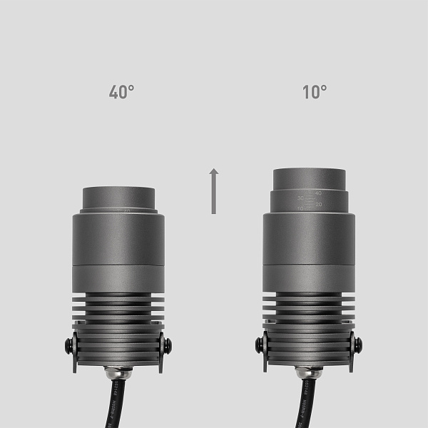 Светильник ALT-RAY-ZOOM-R52-8W Warm2700 (DG, 10-40 deg, 230V) (Arlight, IP67 Металл, 3 года) Lednikoff