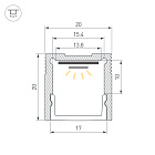 Профиль SL-SLIM20-H20-2000 WHITE (Arlight, Алюминий) Lednikoff