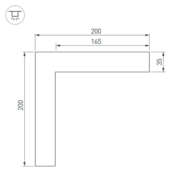 Угол SL-LINE-5035 внешний (Arlight, Металл) Lednikoff
