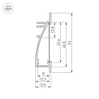 Профиль TOP-SWALL-2000 ANOD (P35) (Arlight, Алюминий) Lednikoff
