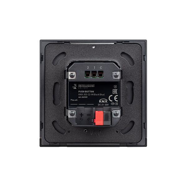 INTELLIGENT ARLIGHT Механизм панели KNX-303-22-IN Black (Bus) (IARL, IP20 Пластик, 2 года) Lednikoff