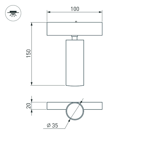 Светильник MAG-SPOT-25-R120-12W Warm3000 (BK, 30 deg, 24V, DALI) (Arlight, IP20 Металл, 3 года) Lednikoff