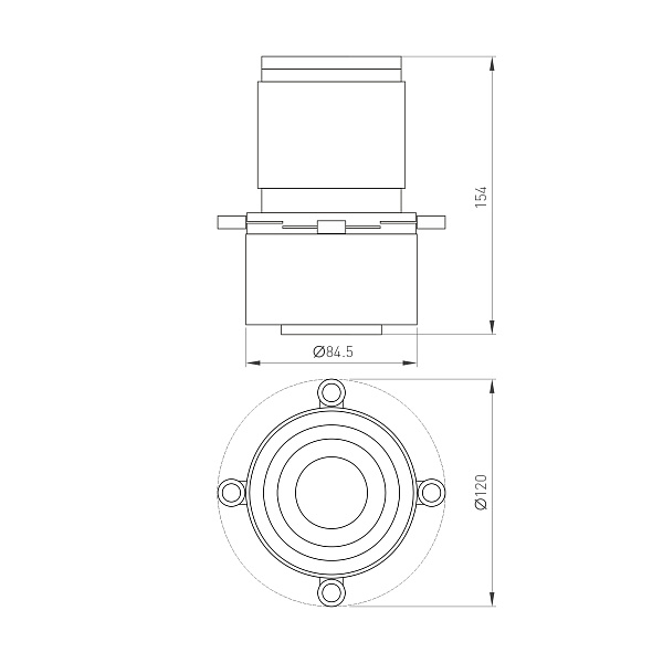 Насадка кадрирующая LGD-CROPLENS-R85 (WH) (Arlight, Металл) Lednikoff