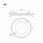 Светильник DL-120M-9W Warm White (Arlight, IP40 Металл, 3 года) Lednikoff