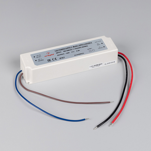 Блок питания ARPV-LV24100-A (24V, 4.2A, 100W) (Arlight, IP67 Пластик, 3 года) Lednikoff