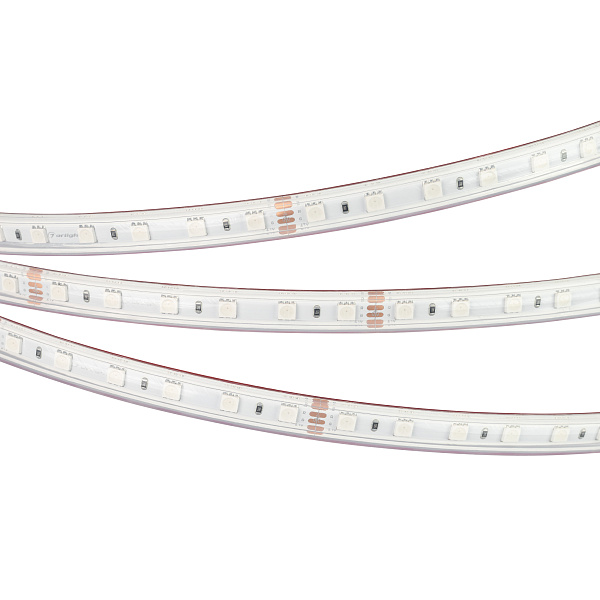 Светодиодная лента герметичная RTW-PS-B60-12mm 24V RGB (14.4 W/m, IP67, 5060, 50m) (Arlight, 14.4 Вт/м, IP67) Lednikoff