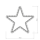 Фигура cветодиодная ARD-STAR-M1-295x275-36LED Warm (230V, 2.5W) (Ardecoled, IP65) Lednikoff