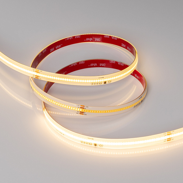 Светодиодная лента герметичная SPI-COB-SE-X378-12mm 24V Warm2700-PX63-BPT (7 W/m, IP65, 5m) (Arlight, бегущий огонь) Lednikoff