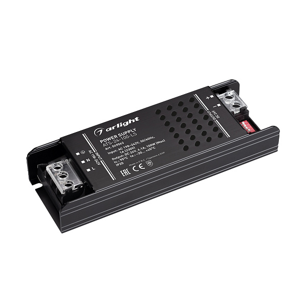 Блок питания ATS-24-100-LS (24V, 4.1A, 100W) (Arlight, IP20 Сетка, 5 лет) Lednikoff