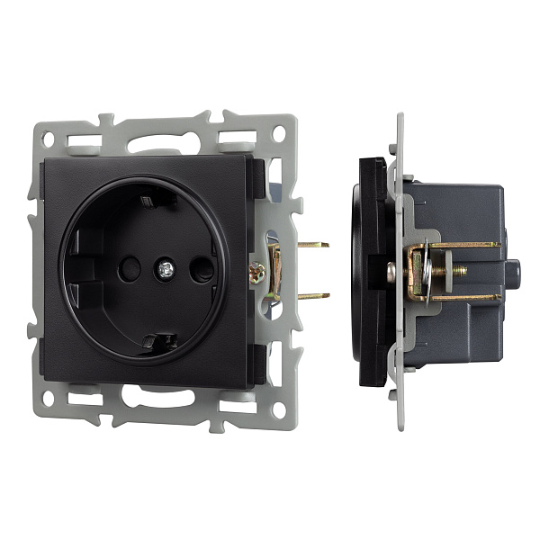 Механизм электрической розетки SCT-MEU1-PL-BK (250V, 16A) (Arlight, -) Lednikoff