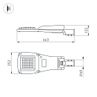 Светильник OXOR-GRES-663х252-60W Day4000 (GR, 150x80 deg, 230V) IP66 (Arlight, -) Lednikoff