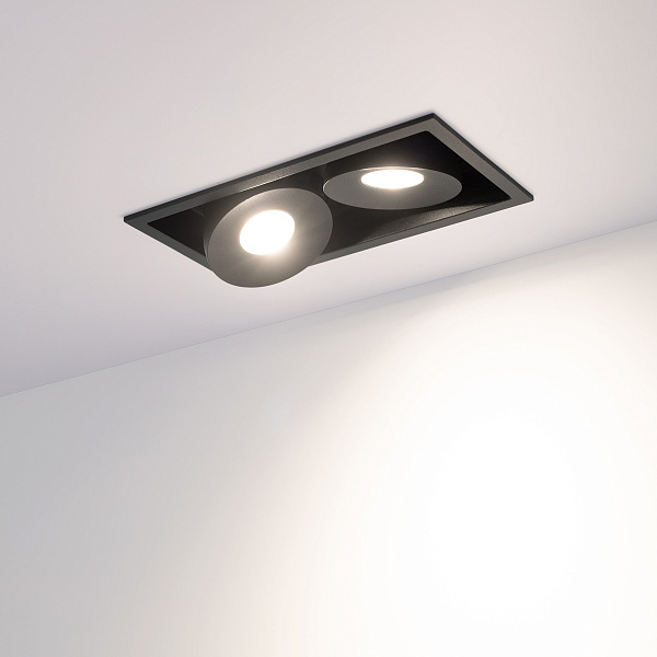 Светильник CL-SIMPLE-S148x80-2x9W Day4000 (BK, 45 deg) (Arlight, IP20 Металл, 3 года) Lednikoff
