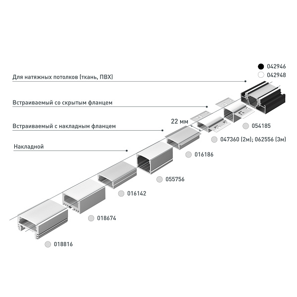 Профиль ARH-WIDE-H10-2000 ANOD (Arlight, Алюминий) Lednikoff