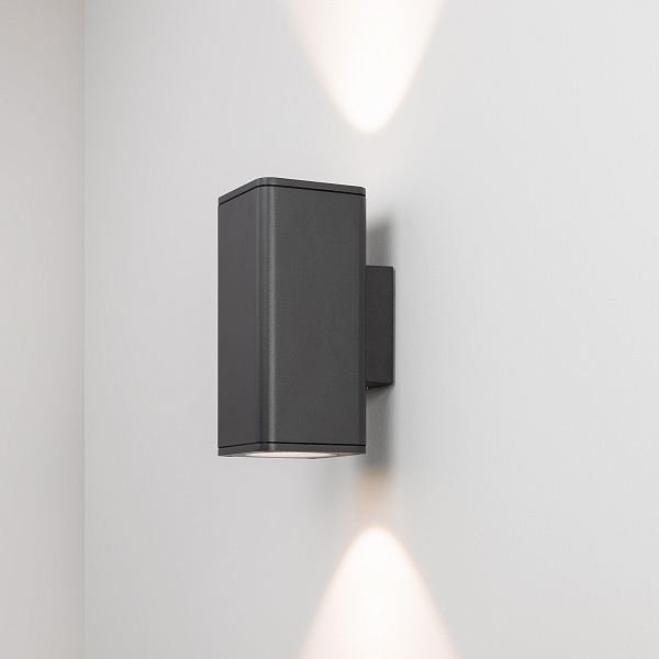 Светильник LGD-EVO-WALL-TWIN-S100x100-2x12W Warm3000 (GR, 44 deg, 230V) (Arlight, IP54 Металл, 3 года) Lednikoff