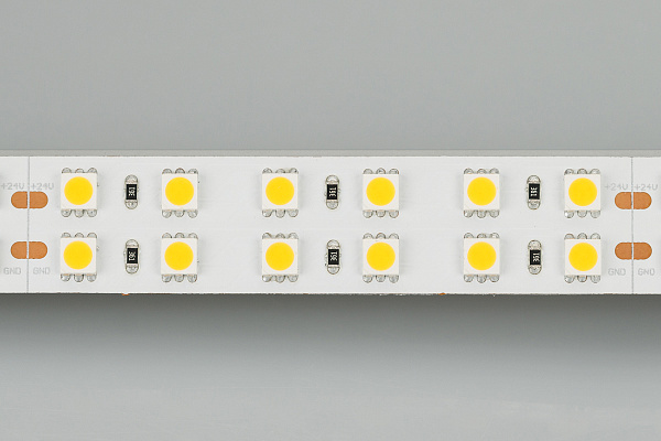 Светодиодная лента RT 2-5000 24V Warm2700 2x2 (5060, 720 LED, LUX) (Arlight, 34.4 Вт/м, IP20) Lednikoff