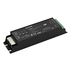 INTELLIGENT ARLIGHT Декодер SMART-DMX512-304-83-RDM-SUF Black (12-48V, 4x8A, RJ-45) (IARL, IP20 Металл, 5 лет)
