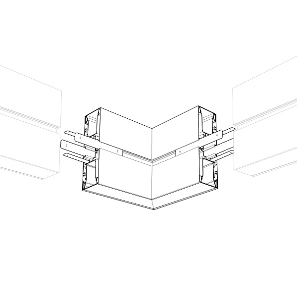 Угол S2-WALL-X2-H128-L90W внешний (Arlight, Металл) Lednikoff