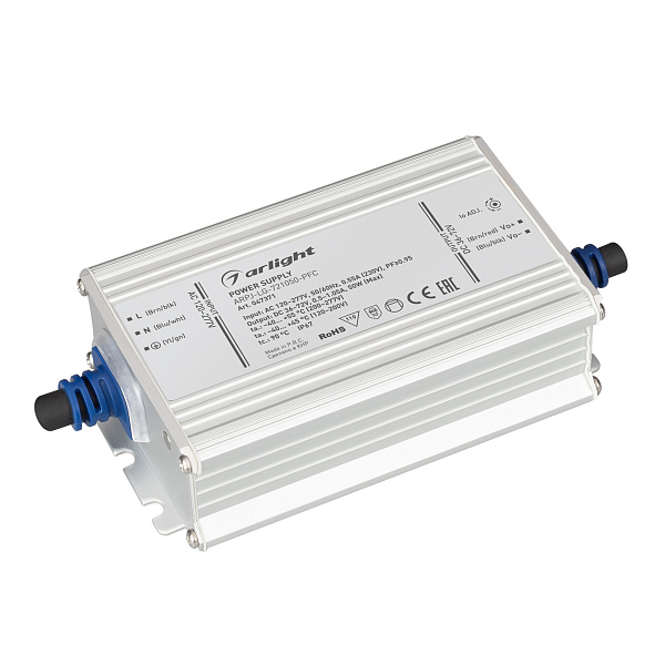 Блок питания ARPJ-LG-721050-PFC (50W, 36-72V, 0.5-1.05A) (Arlight, IP67 Металл, 5 лет) Lednikoff