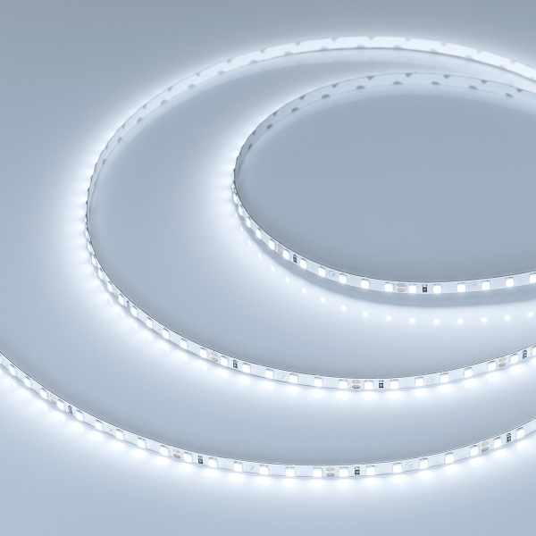 Светодиодная лента RT-A120-5mm 24V White6000 (9.6 W/m, IP20, 2835, 5m) (Arlight, 9.6 Вт/м, IP20) Lednikoff