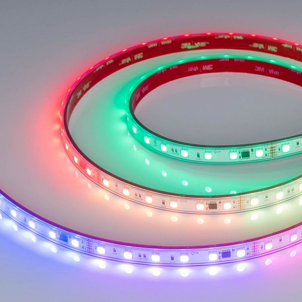 Светодиодная лента герметичная DMX-PS-B60-12mm 24V RGB-PX6 (14 W/m, IP67, 5060, 5m) (Arlight, -) Lednikoff