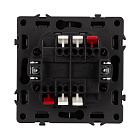 Механизм выключателя двухклавишный проходной LED SWT-NOBE-MKP2-SFPL-L-BK (230V, 10A) (Arlight, Черный оникс) Lednikoff