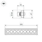 Светильник MS-ORIENT-BUILT-TURN-TC-S67x300-20W Warm3000 (BK-BK, 30 deg, 230V) (Arlight, IP20 Металл, 5 лет) Lednikoff