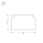 Экран SL-LINE-W20-145deg-2400 BLOCK FROST-PM (Arlight, Пластик) Lednikoff
