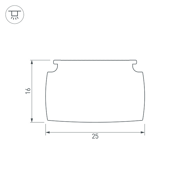 Экран SL-LINE-W20-145deg-2400 BLOCK FROST-PM (Arlight, Пластик) Lednikoff