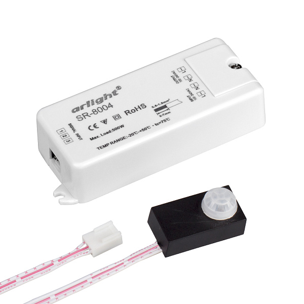 Датчик SR-8004 black (220V, 500W, PIR-Sensor) (Arlight, -) Lednikoff