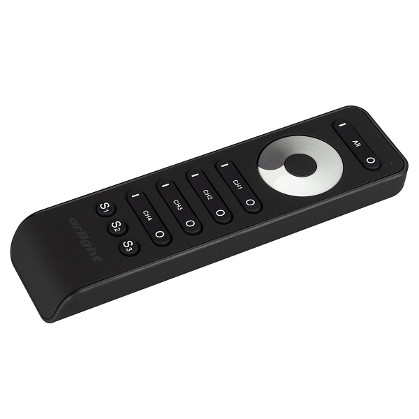 Пульт SMART-R33-DIM Black (4 канала, 2.4G) (Arlight, IP20 Пластик, 5 лет) Lednikoff