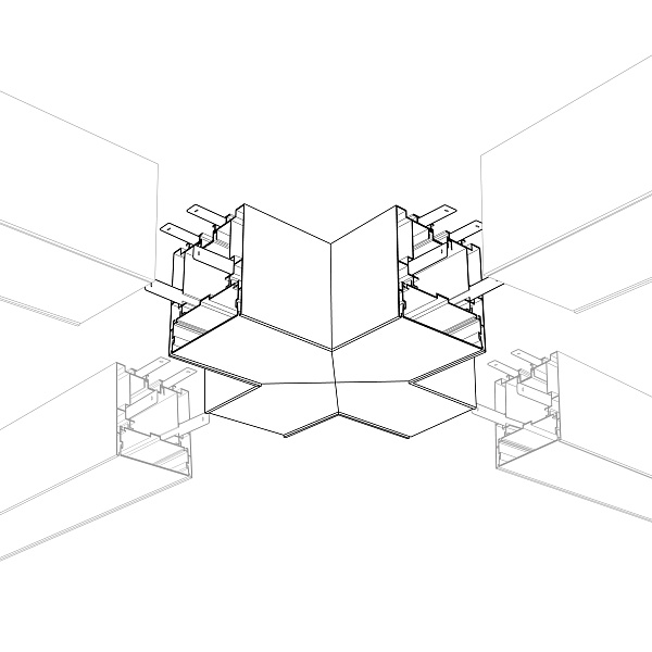 Угол S2-LINE-7977-X90 крестовой (Arlight, Металл) Lednikoff