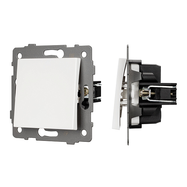 Механизм выключателя одноклавишный самовозвратный SWT-MKR1-PL-WH-V (250V, 10A) (Arlight, -) Lednikoff