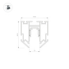Трек встраиваемый MAG-ORIENT-TRACK-2653-STR-G-2000 (BK) (Arlight, IP20 Металл, 3 года) Lednikoff