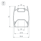Профиль ARH-LINE-4874-DUAL-2000 ANOD (Arlight, Алюминий) Lednikoff