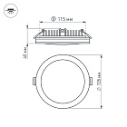 Светодиодная панель LTD-135SOL-20W Warm White (Arlight, IP44 Пластик, 3 года) Lednikoff