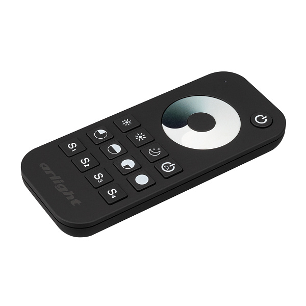 Пульт SMART-R24-DIM Black (1 зона, 2.4G) (Arlight, IP20 Пластик, 5 лет) Lednikoff