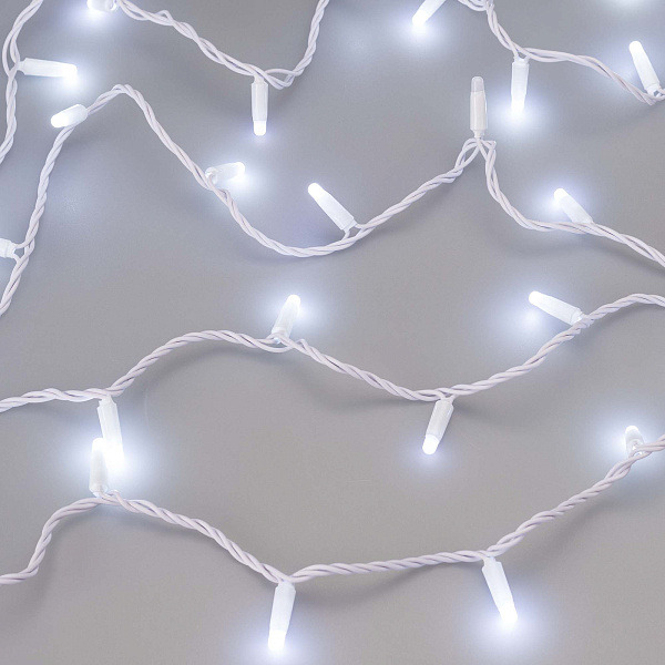 Светодиодная гирлянда ARD-STRING-CLASSIC-10000-WHITE-100LED-MILK-FLASH White (230V, 7W) (Ardecoled, IP65) Lednikoff