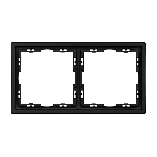 Рамка пластиковая FRM-NOBE-SFPL-2-BK (Arlight, Черный оникс) Lednikoff