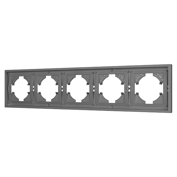Рамка пластиковая FRM-TENDO-PL-5-GR (Arlight, Графитовый) Lednikoff
