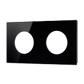 Рамка стеклянная FRM-GLARE-GC-2-BK (Arlight, -)