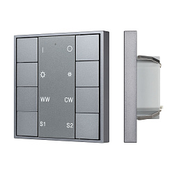 INTELLIGENT ARLIGHT Кнопочная панель DALI-201-23-1G-2SC-MIX-DT8-IN Silver (BUS, Frame) (IARL, IP20 Металл, 3 года)