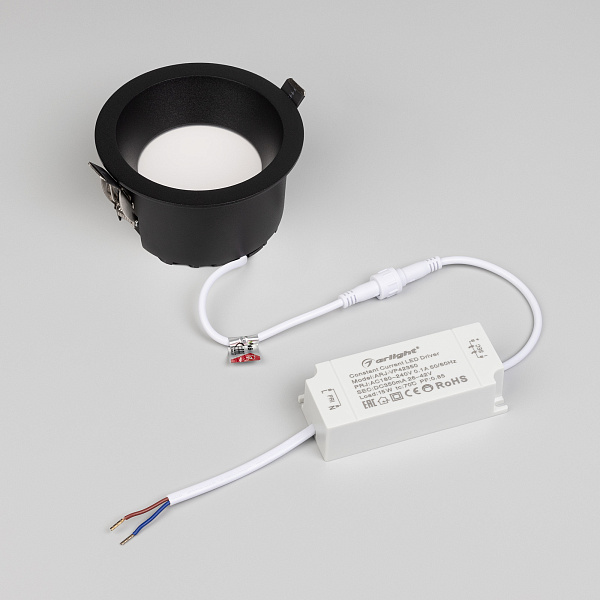 Светильник MS-DROP-BUILT-R105-14W Warm2700 (BK, 85 deg, 230V) (Arlight, IP54 Металл, 5 лет) Lednikoff