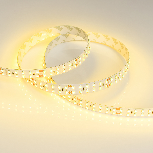 Светодиодная лента RT 2-5000 24V Yellow 2x2 (3528, 1200 LED, LUX) (Arlight, 19.2 Вт/м, IP20) Lednikoff